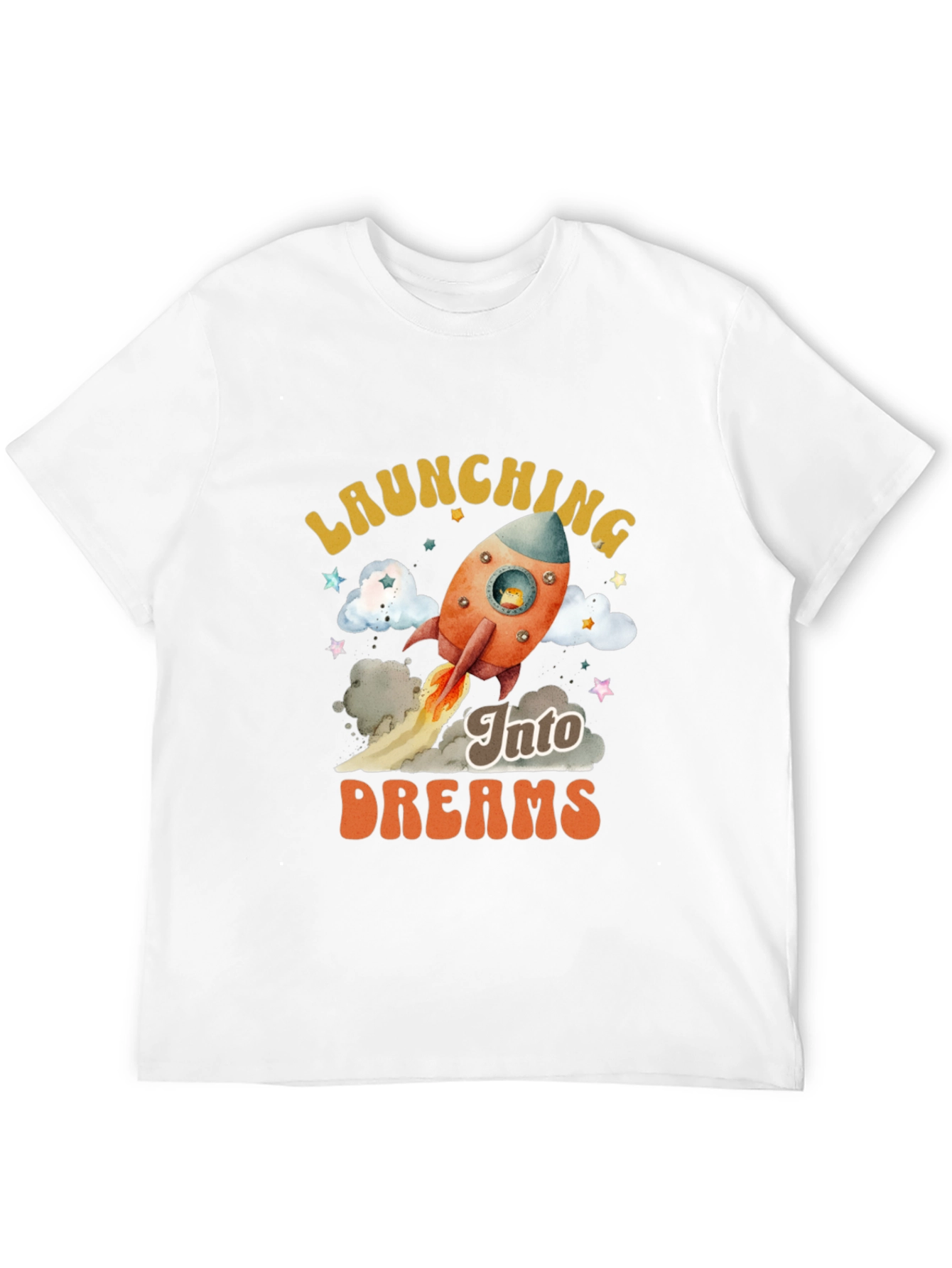 Launching Into Dreams Black Graphic T-Shirt