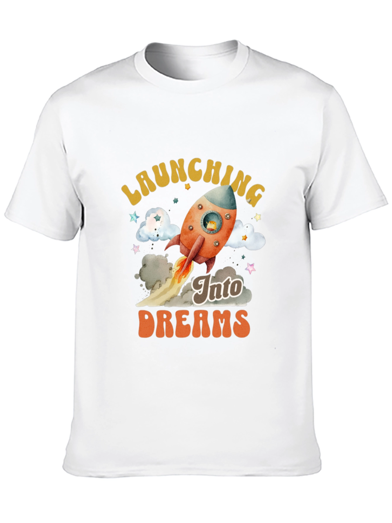 Launching Into Dreams Black Graphic T-Shirt