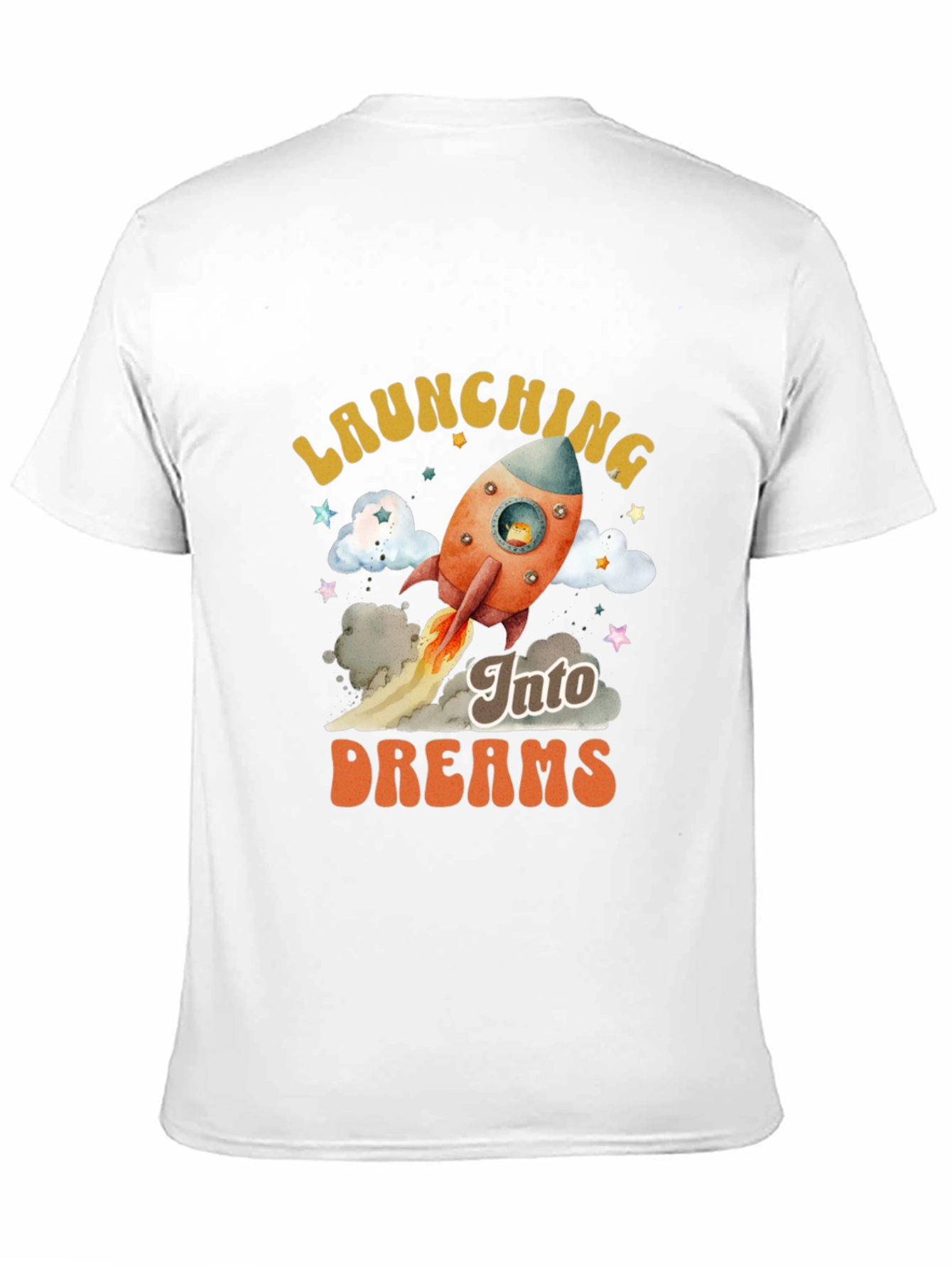 Launching Into Dreams Black Graphic T-Shirt