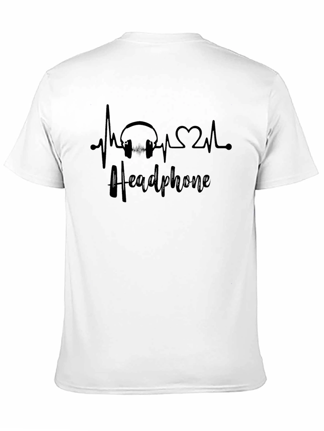 Heartbeat Headphone Graphic Tee - Music Lover Shirt