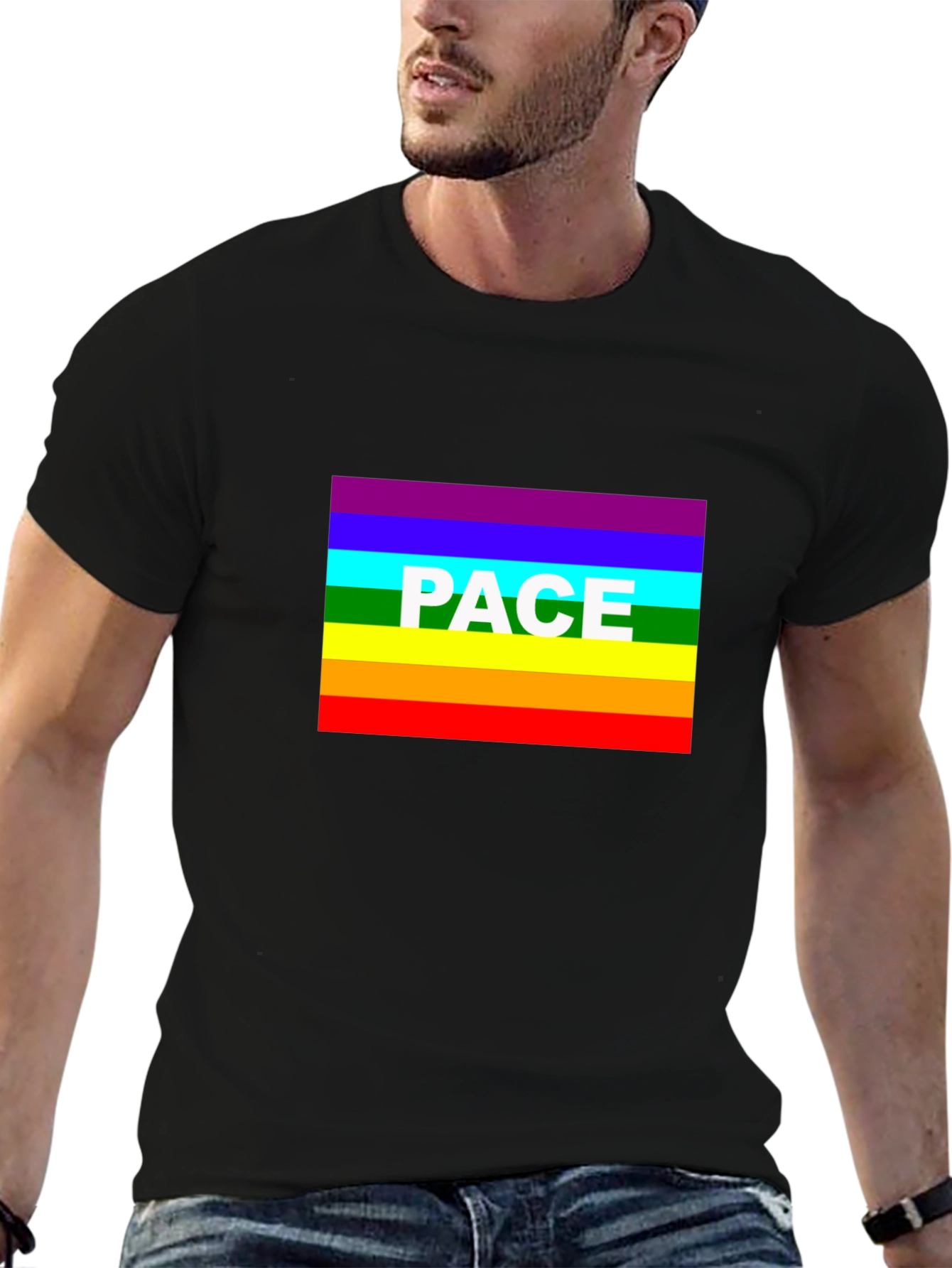 Peace T-Shirt - Rainbow Pride Design