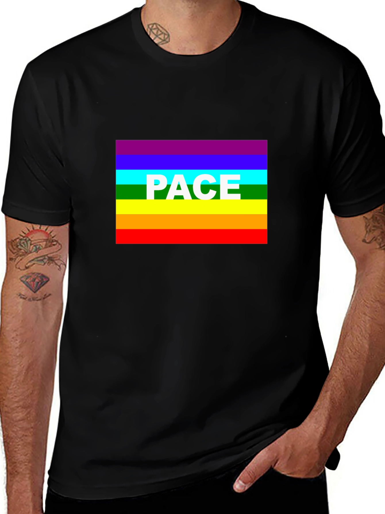 Peace T-Shirt - Rainbow Pride Design