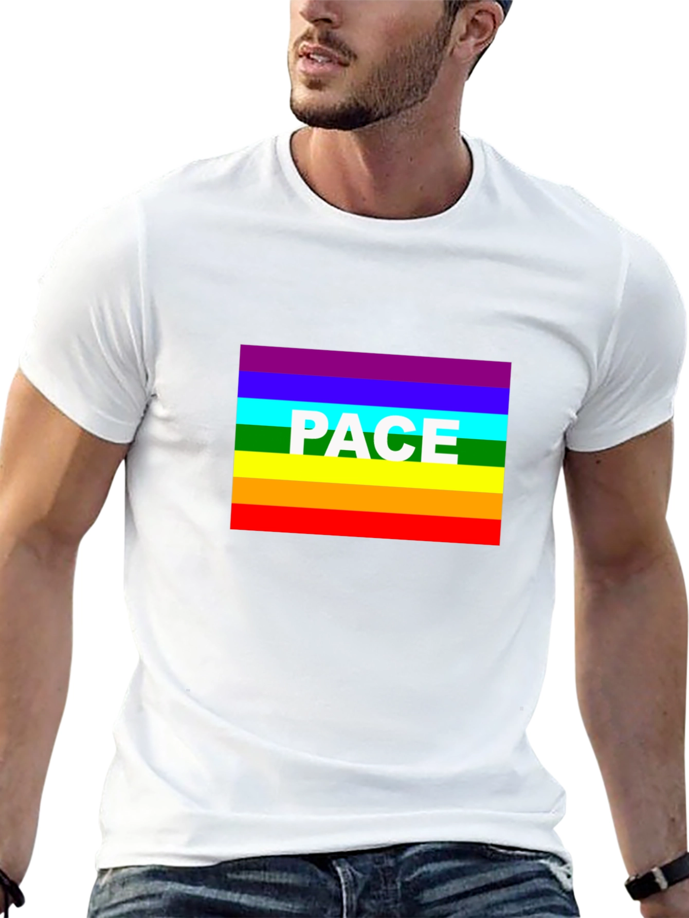 Peace T-Shirt - Rainbow Pride Design