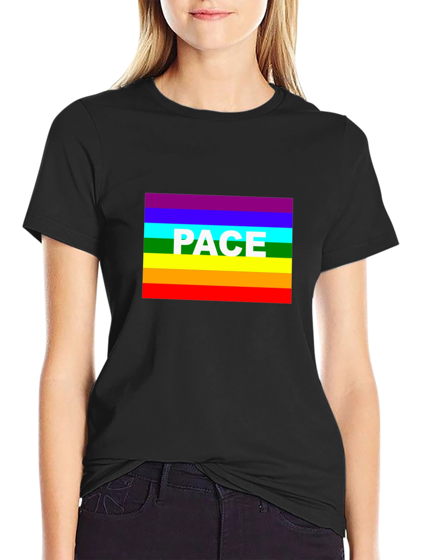 Peace T-Shirt - Rainbow Pride Design