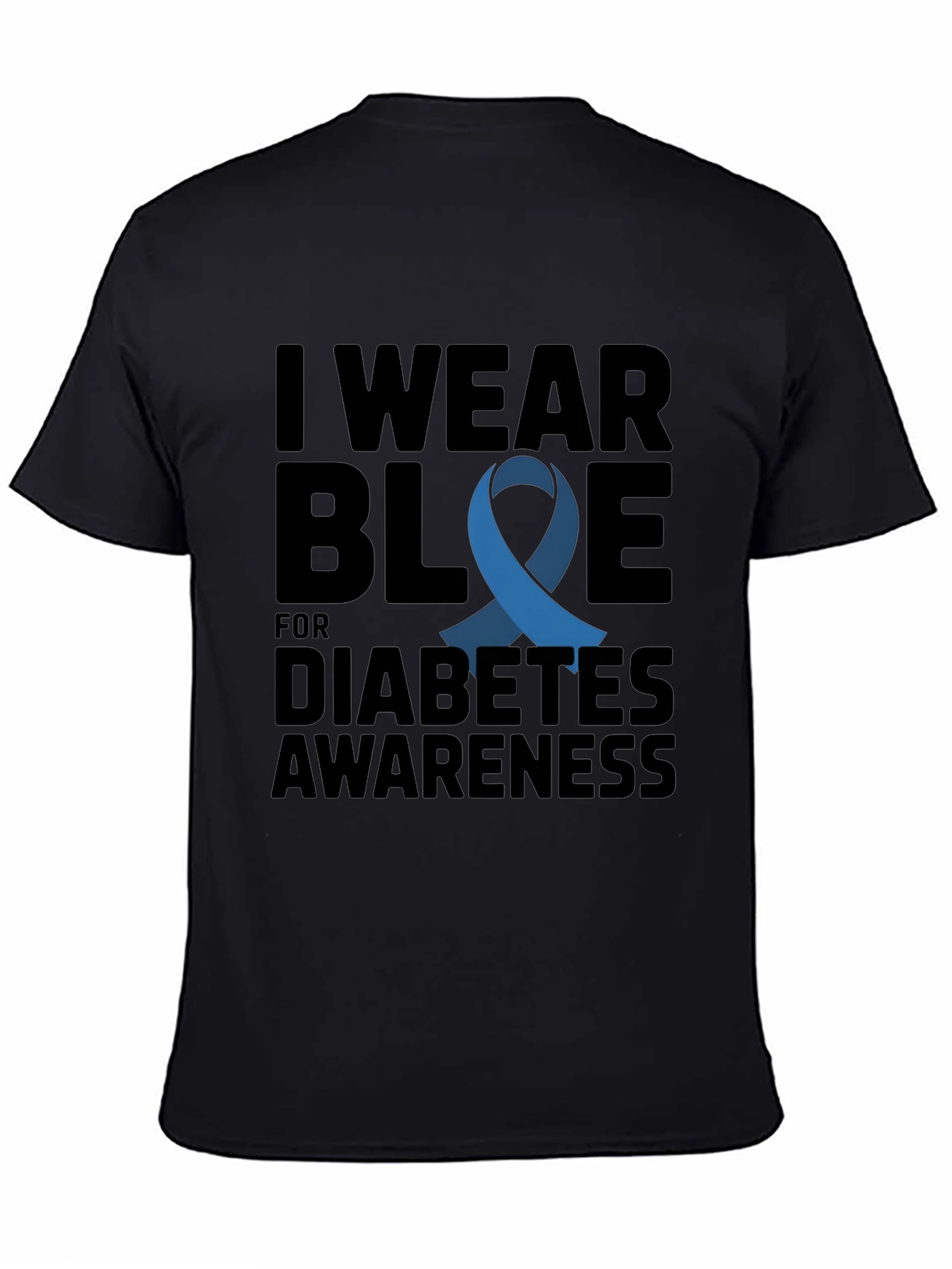 Diabetes Awareness Blue Ribbon T-Shirt