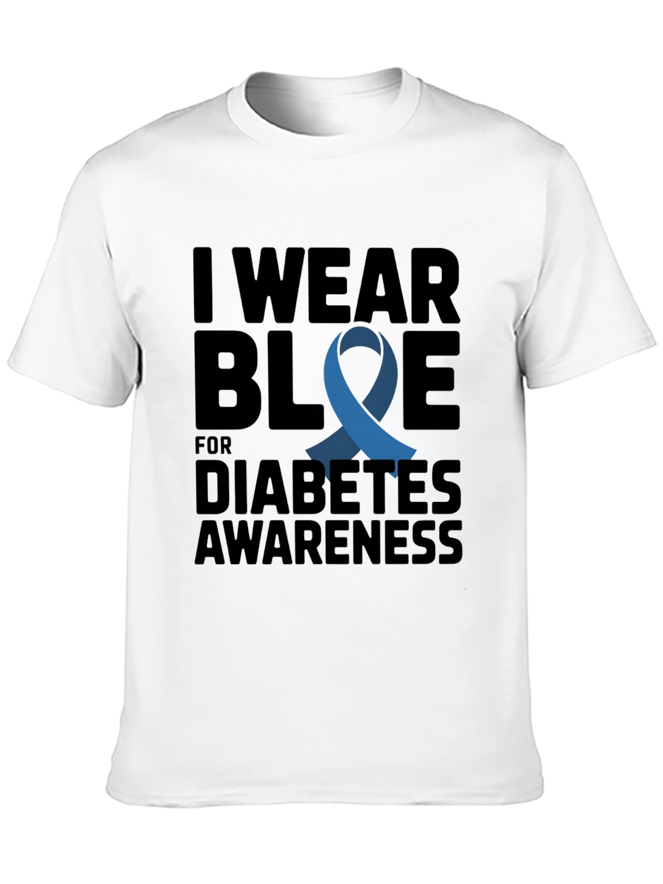 Diabetes Awareness Blue Ribbon T-Shirt