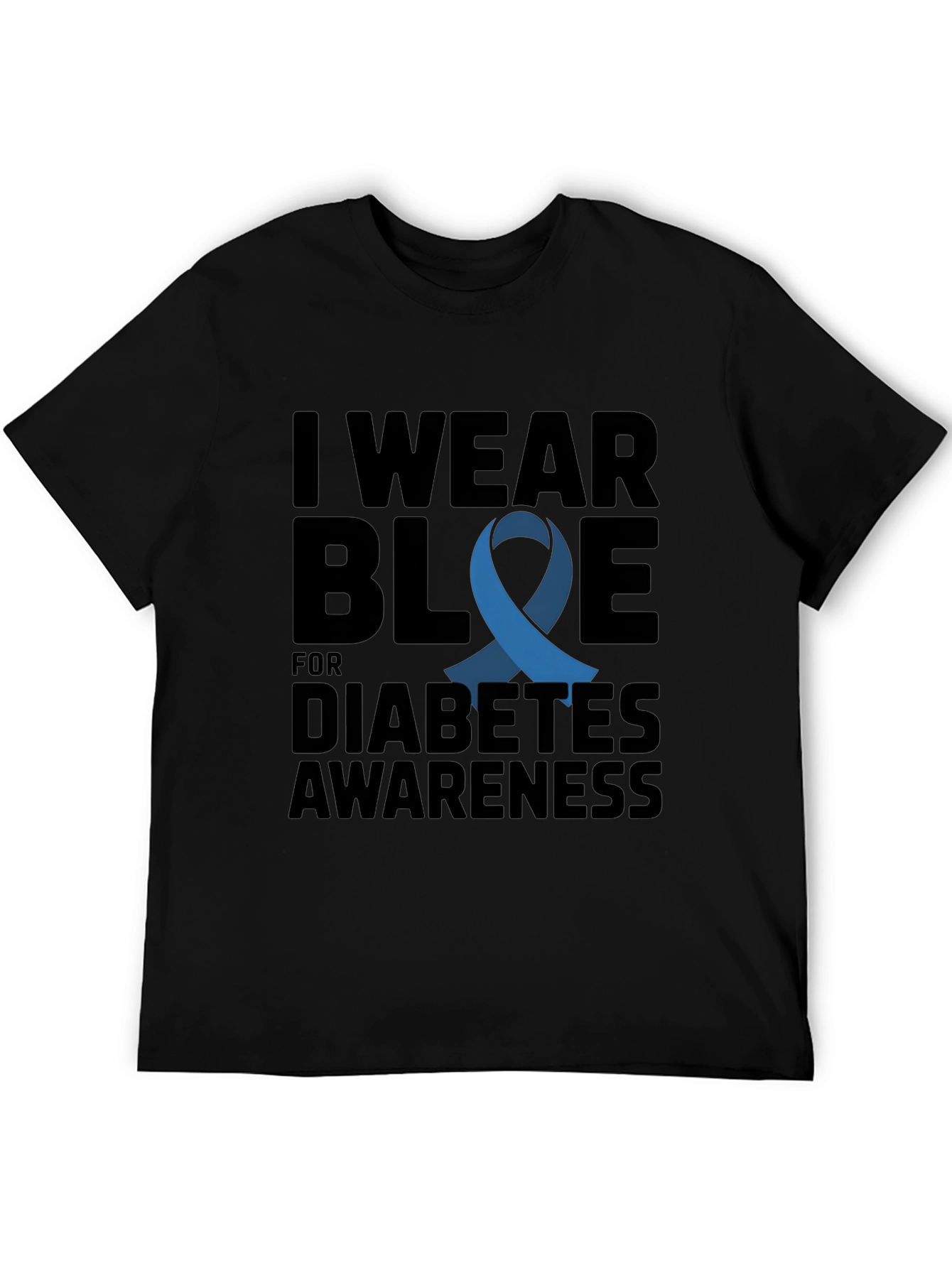 Diabetes Awareness Blue Ribbon T-Shirt