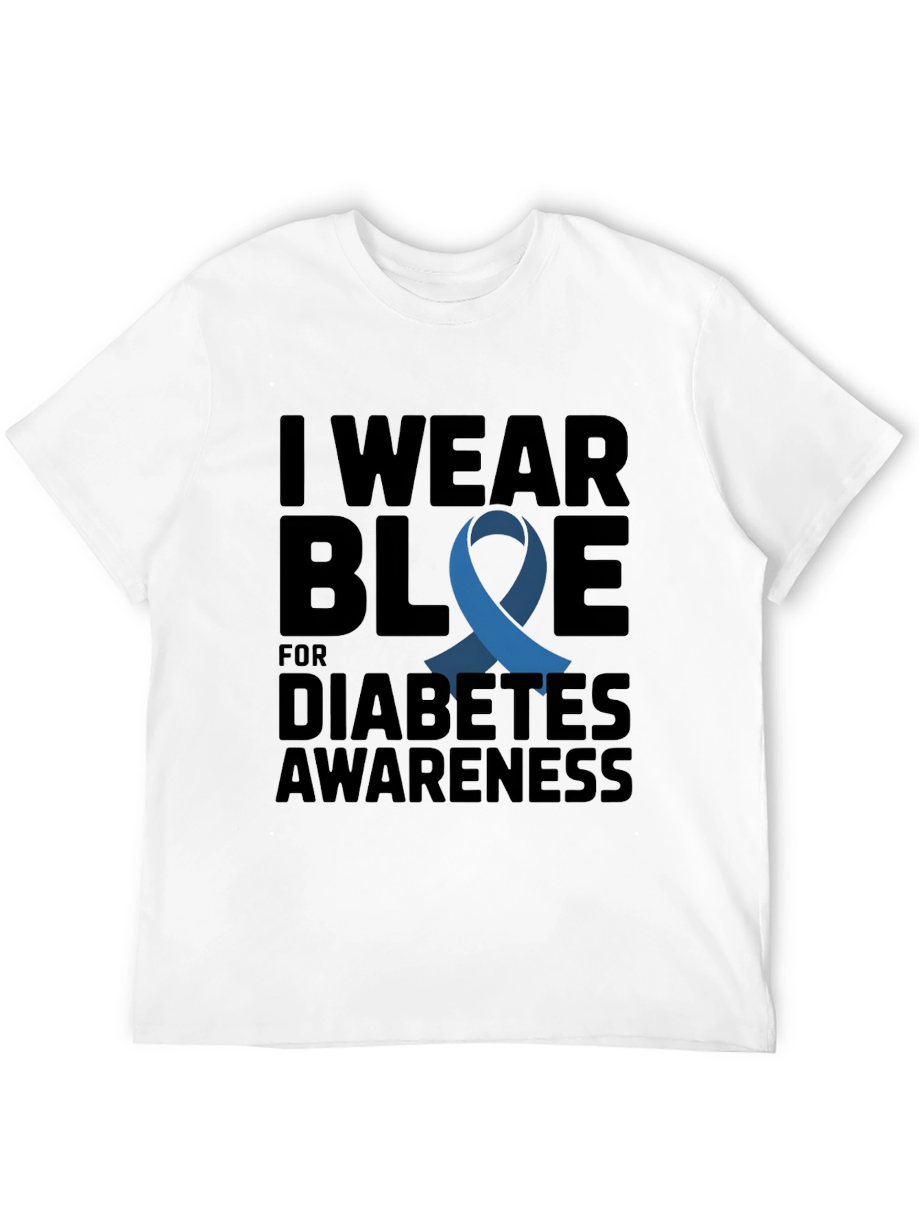 Diabetes Awareness Blue Ribbon T-Shirt