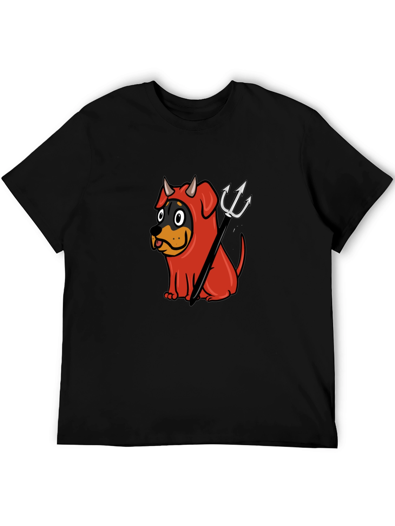 Devil Dog Graphic Tee - Black Cotton T-Shirt