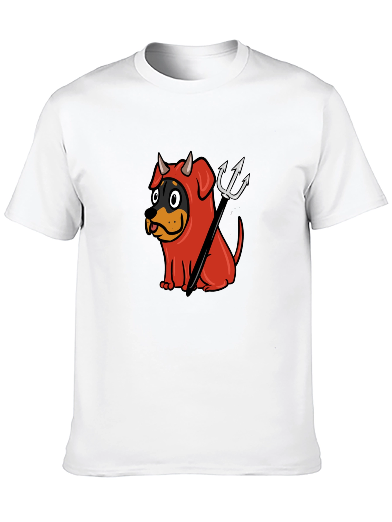 Devil Dog Graphic Tee - Black Cotton T-Shirt