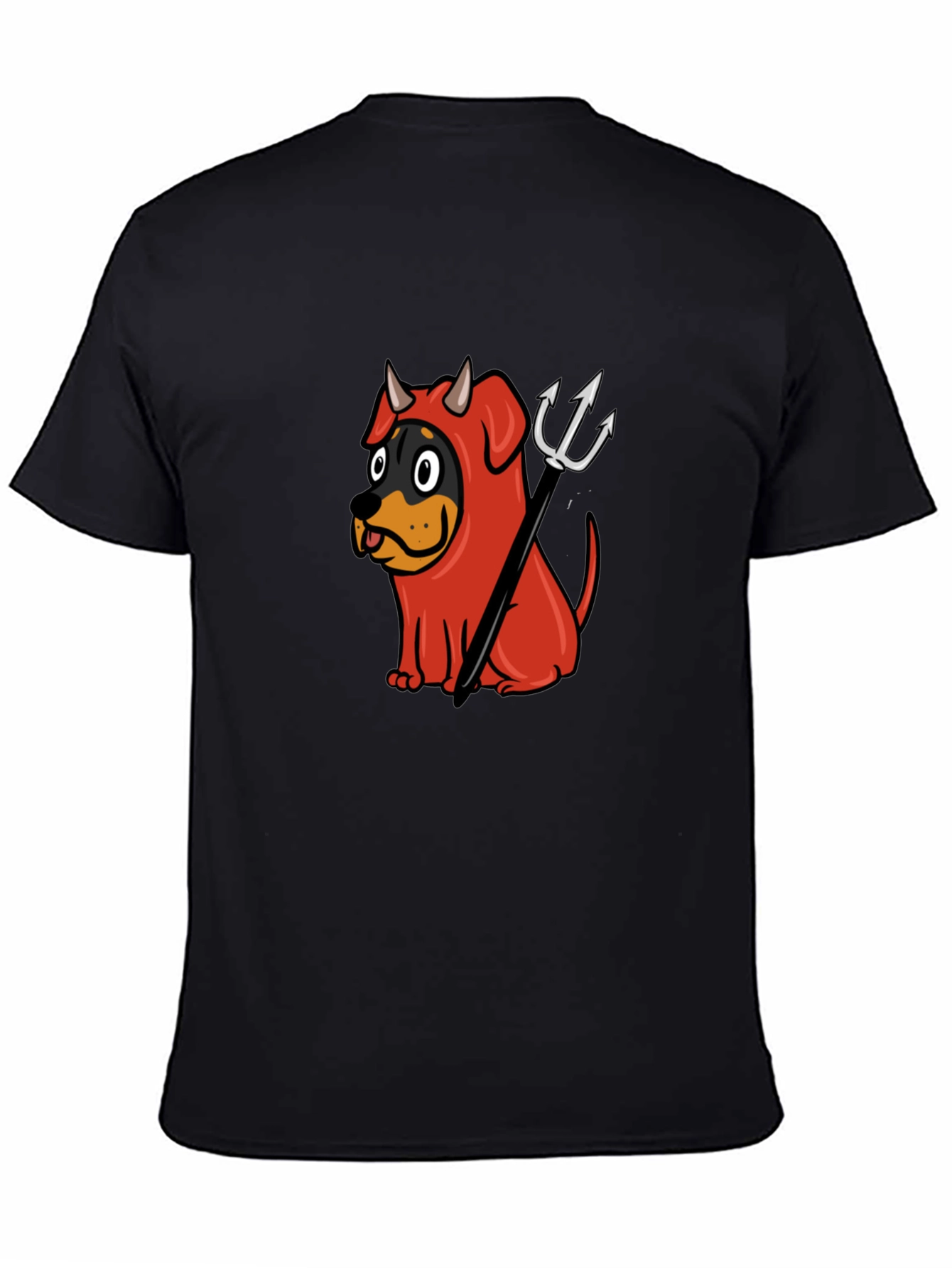 Devil Dog Graphic Tee - Black Cotton T-Shirt