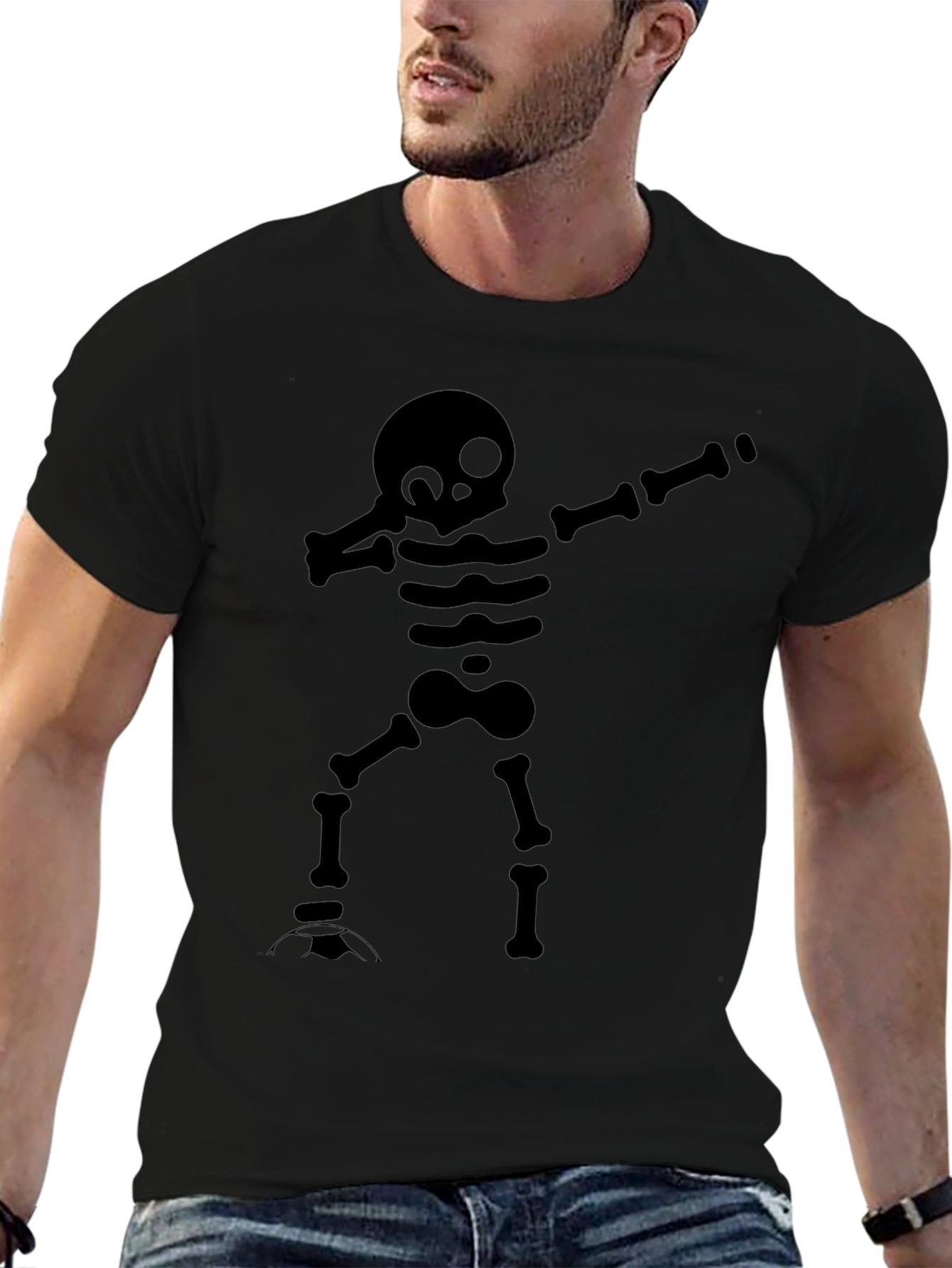 Skeleton Dab T-Shirt - Funny Halloween Tee