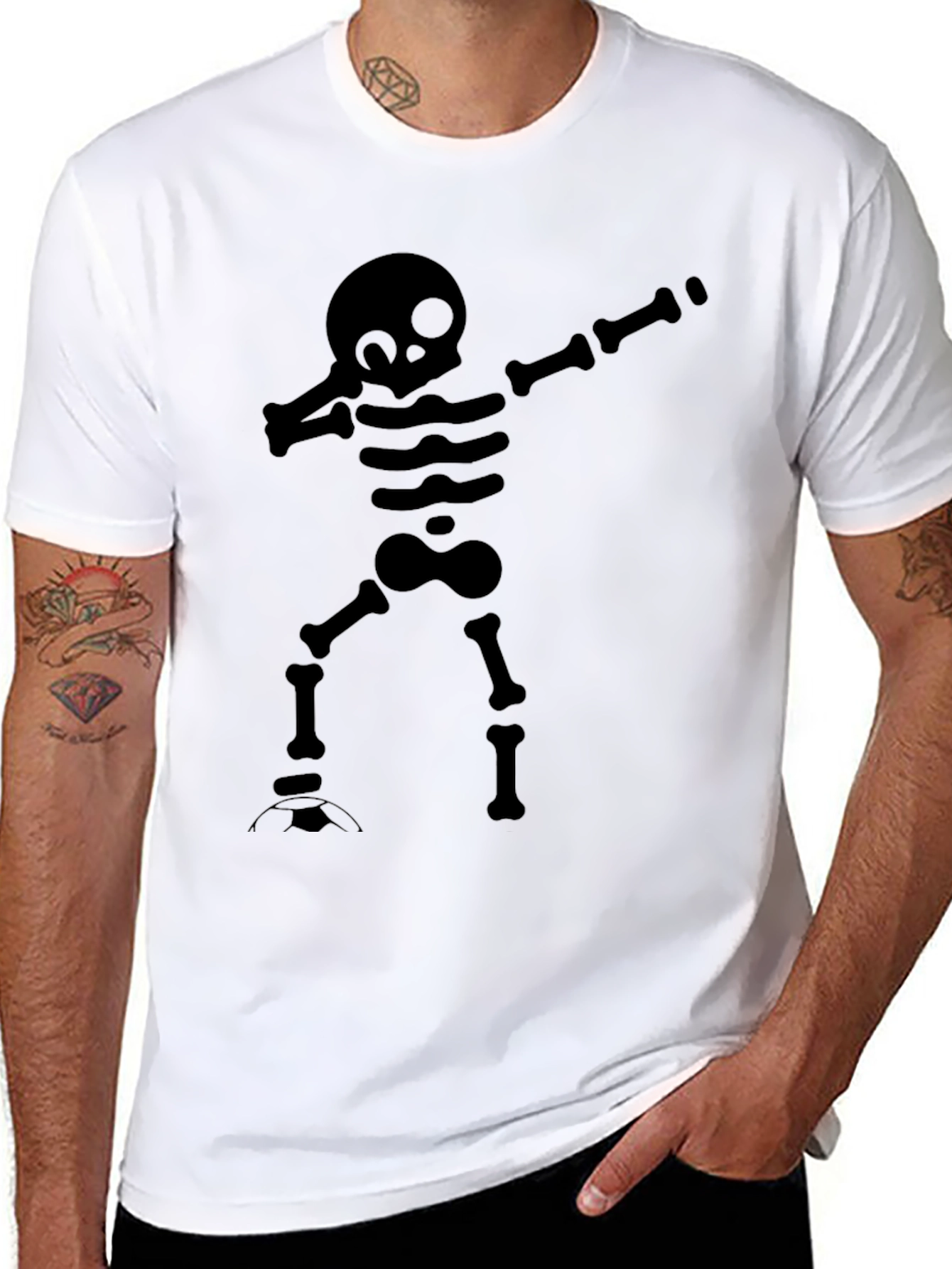 Skeleton Dab T-Shirt - Funny Halloween Tee