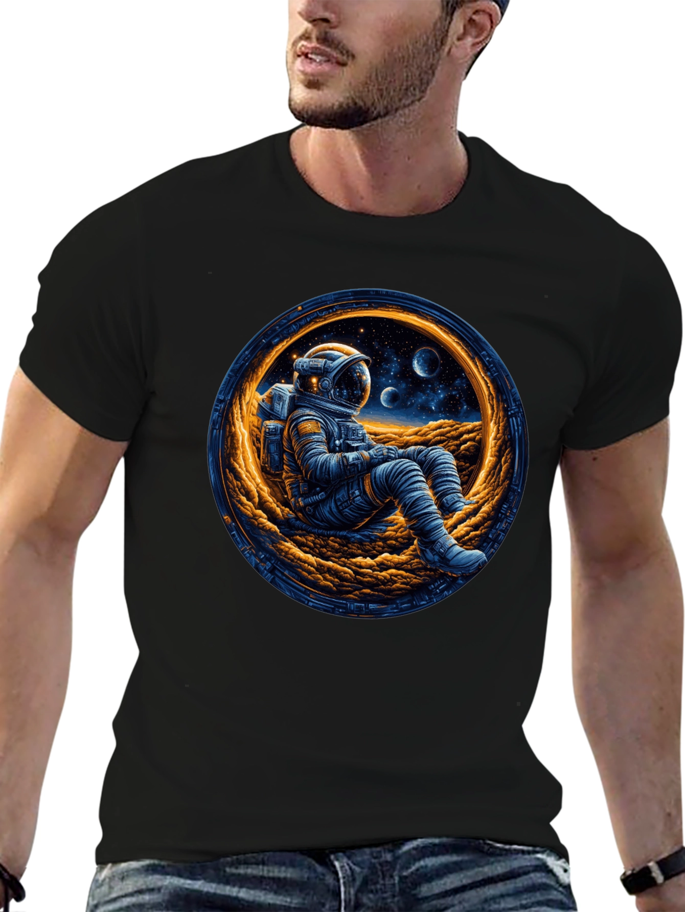 Astronaut Graphic T-Shirt - Cosmic Comfort