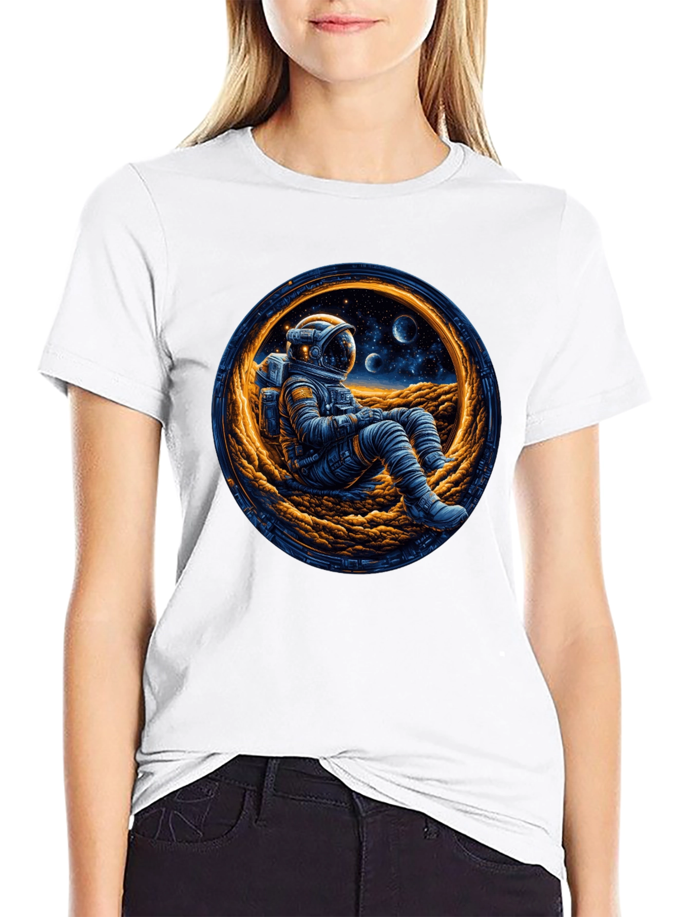 Astronaut Graphic T-Shirt - Cosmic Comfort