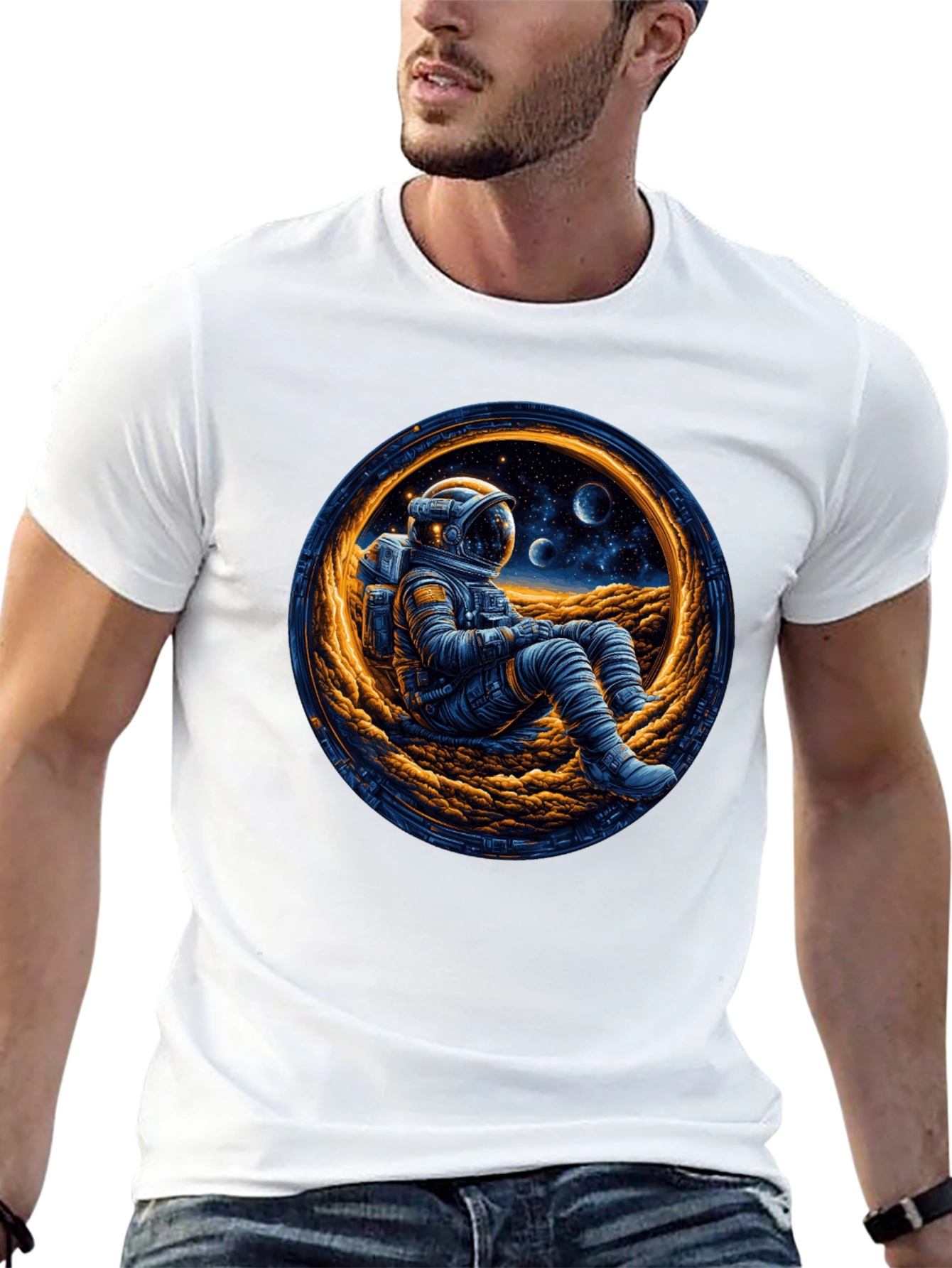 Astronaut Graphic T-Shirt - Cosmic Comfort