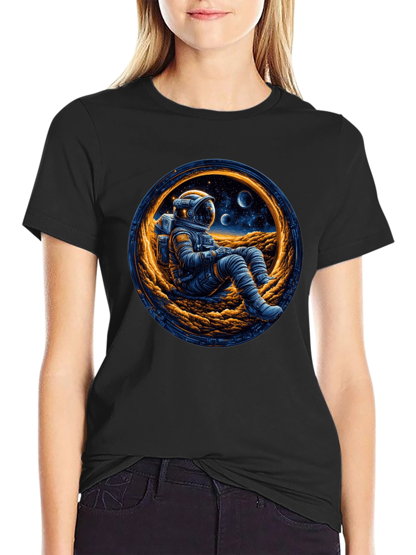 Astronaut Graphic T-Shirt - Cosmic Comfort