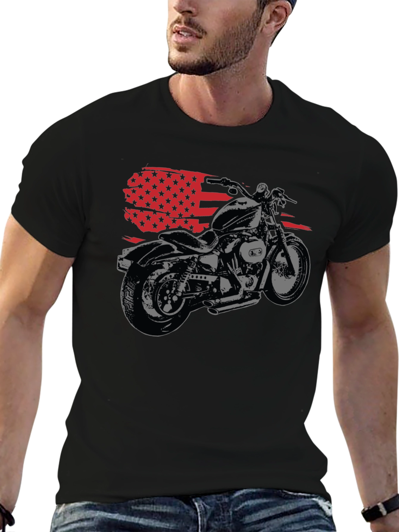 American Motorcycle Graphic Tee - Ride in Style