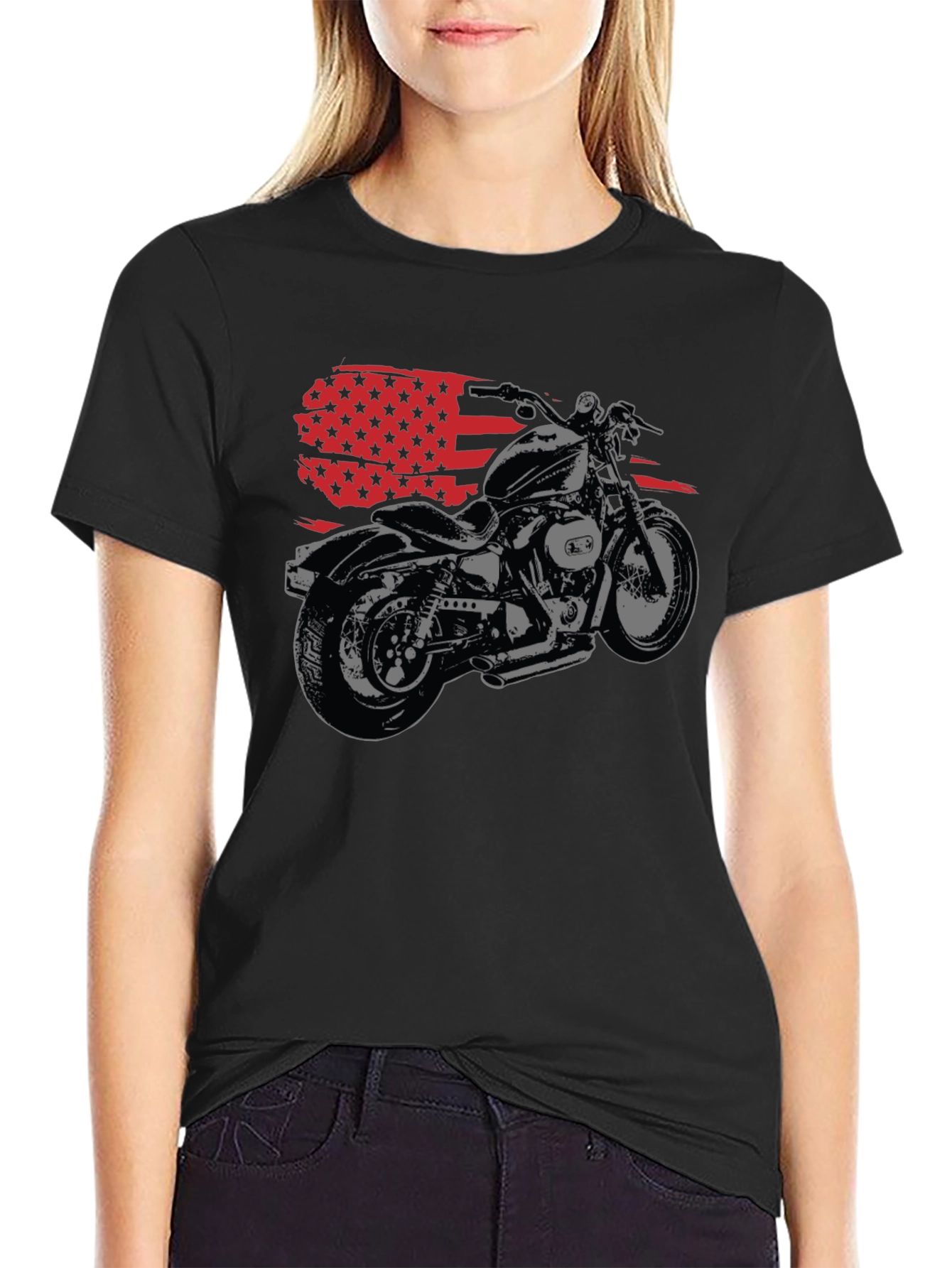American Motorcycle Graphic Tee - Ride in Style