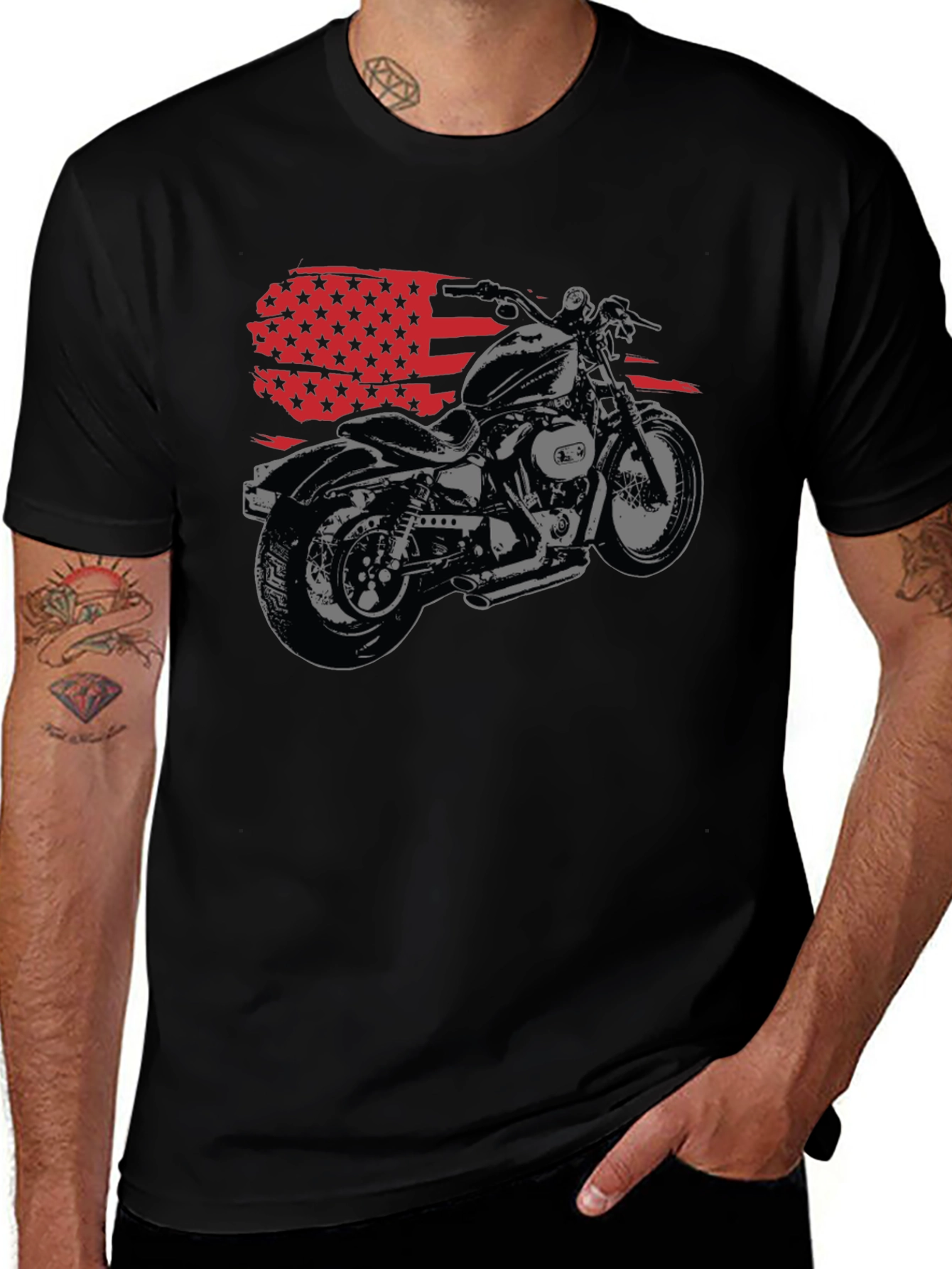 American Motorcycle Graphic Tee - Ride in Style