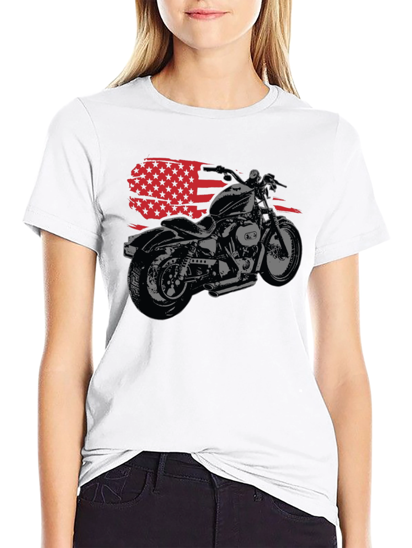 American Motorcycle Graphic Tee - Ride in Style