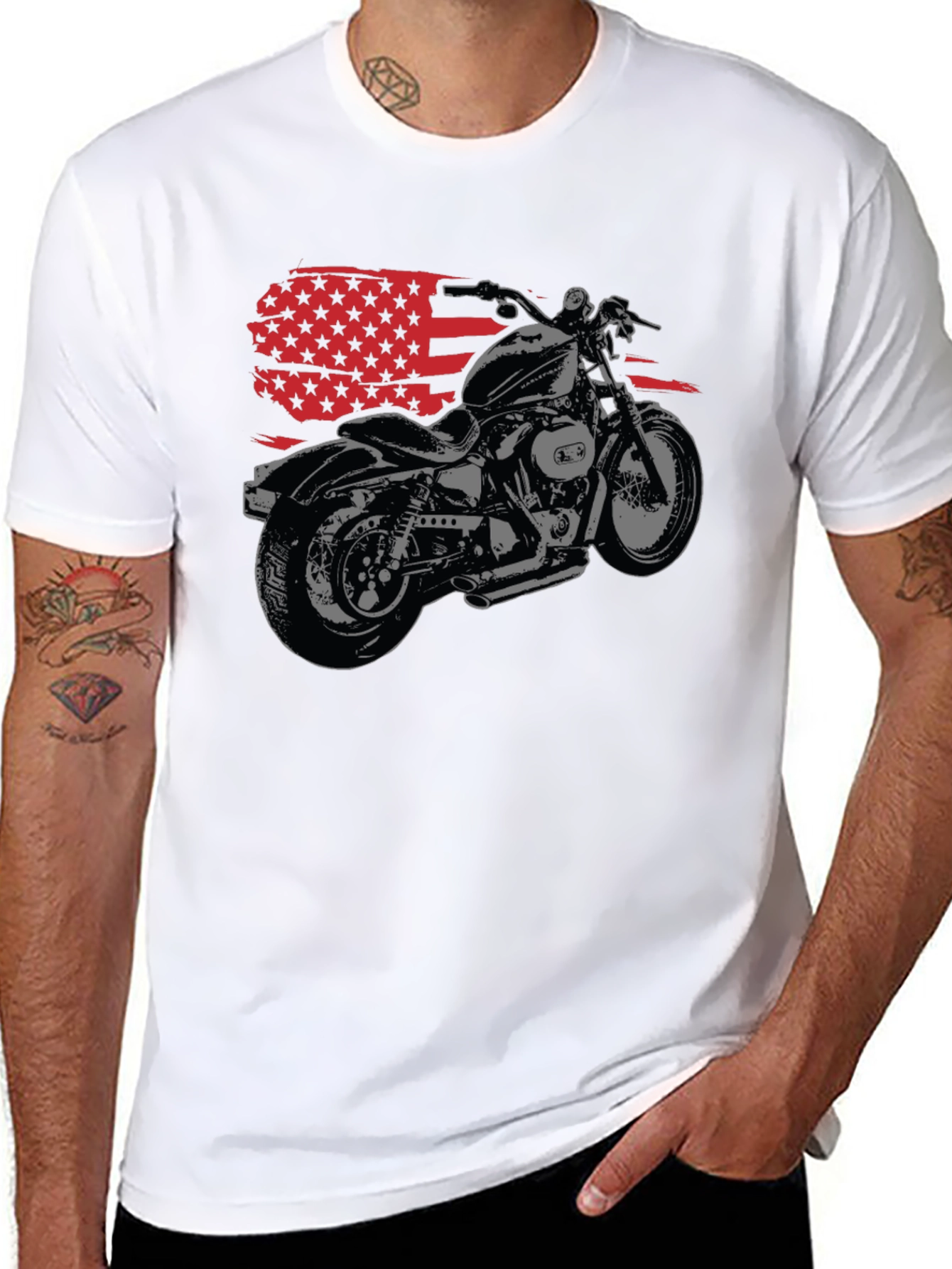 American Motorcycle Graphic Tee - Ride in Style