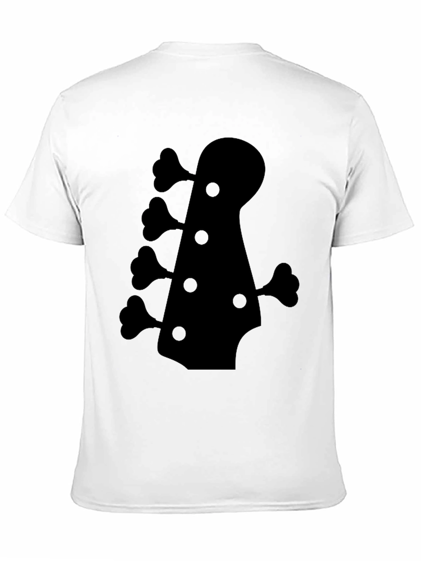 Bass Guitar Headstock Graphic Tee - Black