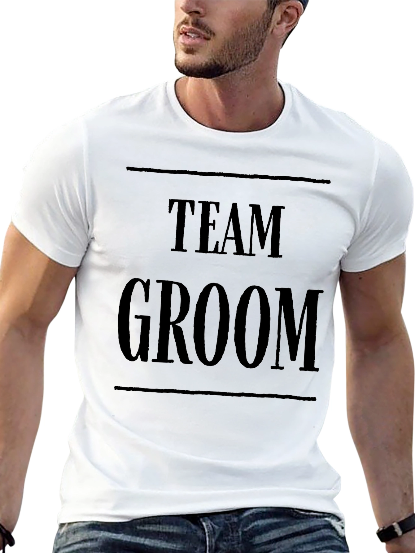 Team Groom Black T-Shirt