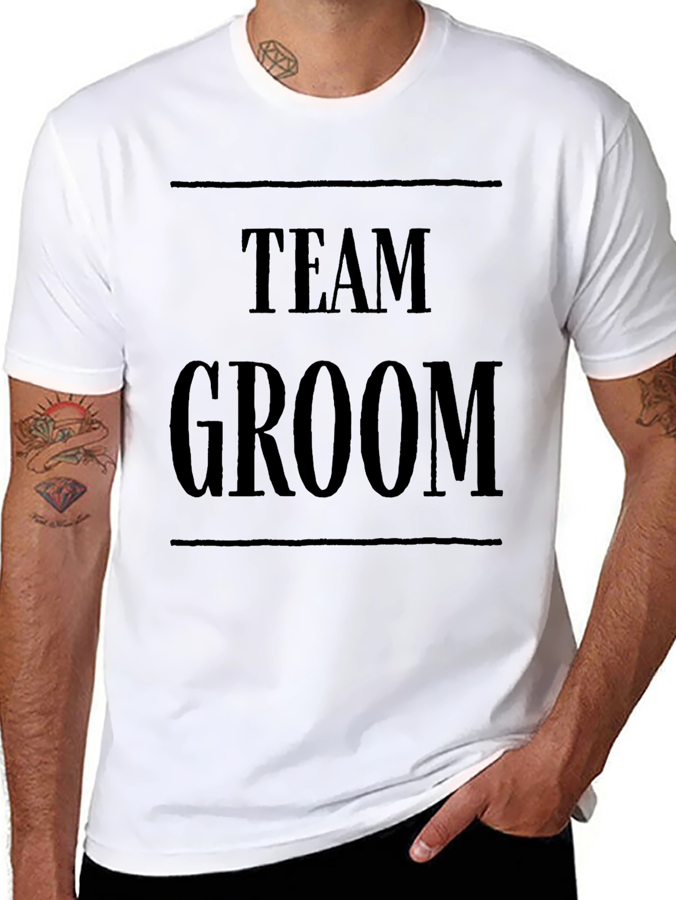 Team Groom Black T-Shirt