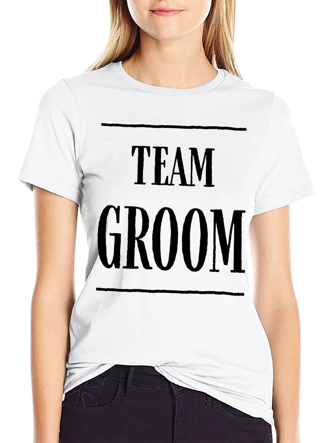 Team Groom Black T-Shirt