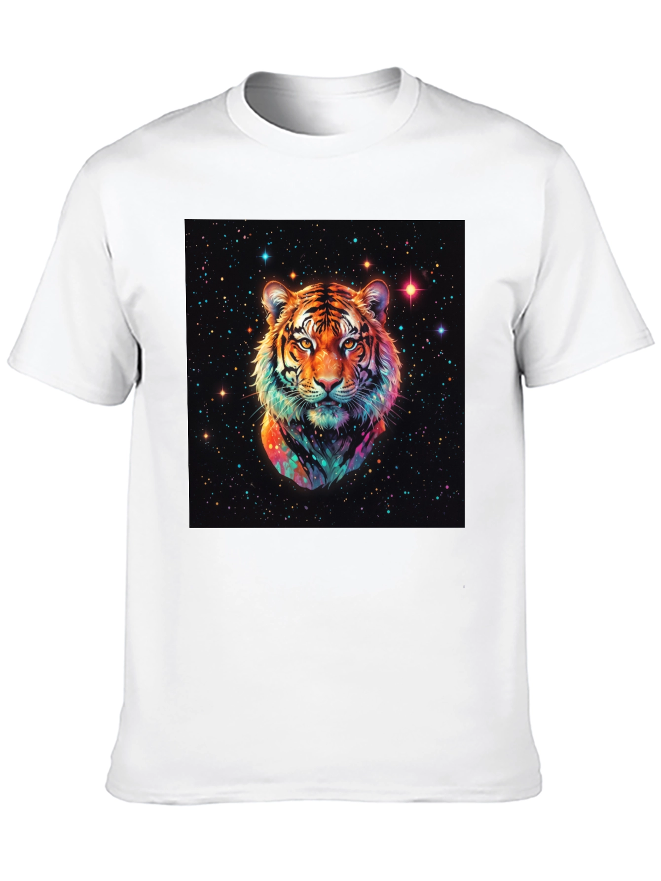Cosmic Tiger Graphic T-Shirt - Black