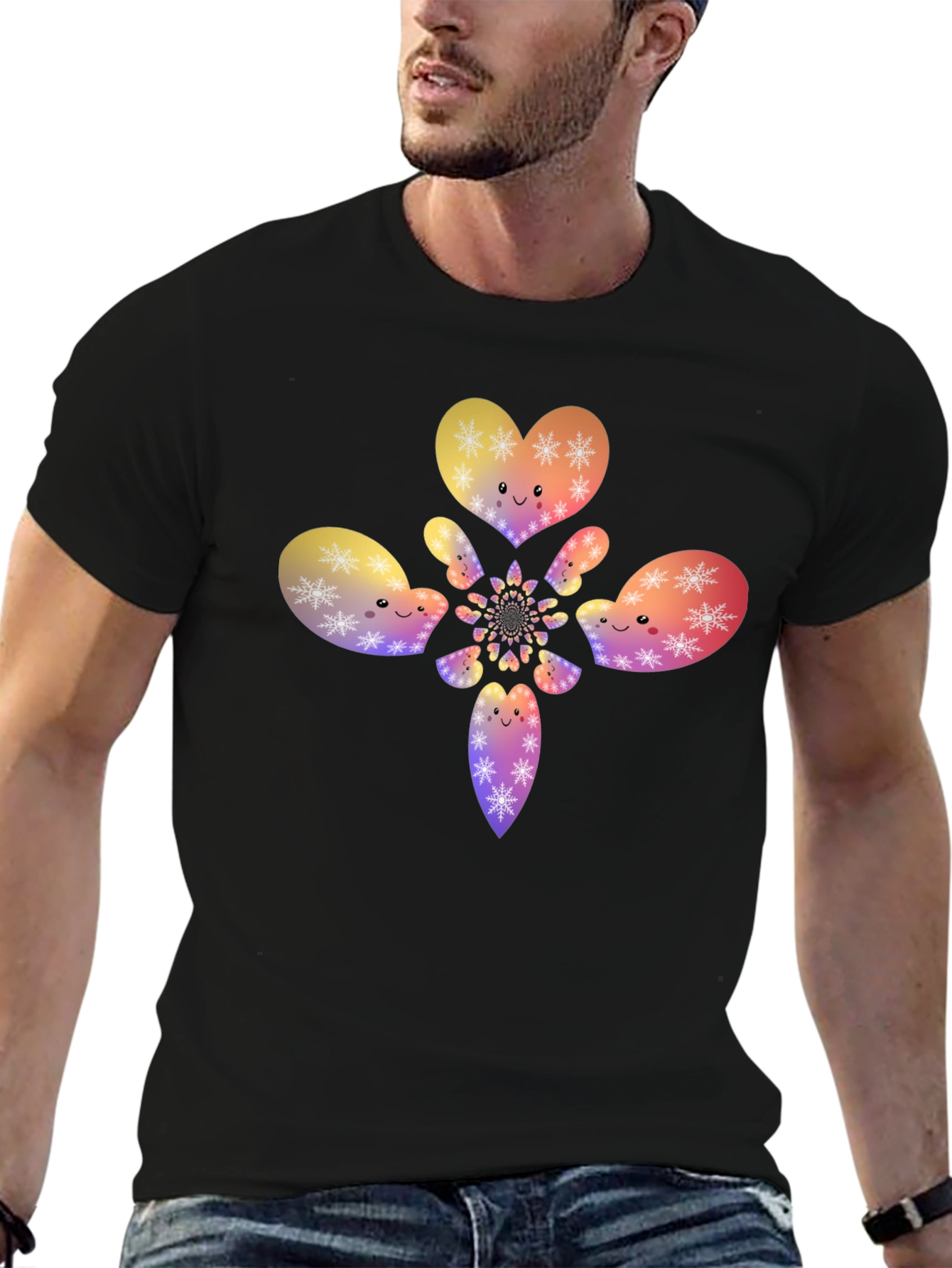 Kaleidoscope Hearts Graphic T-Shirt
