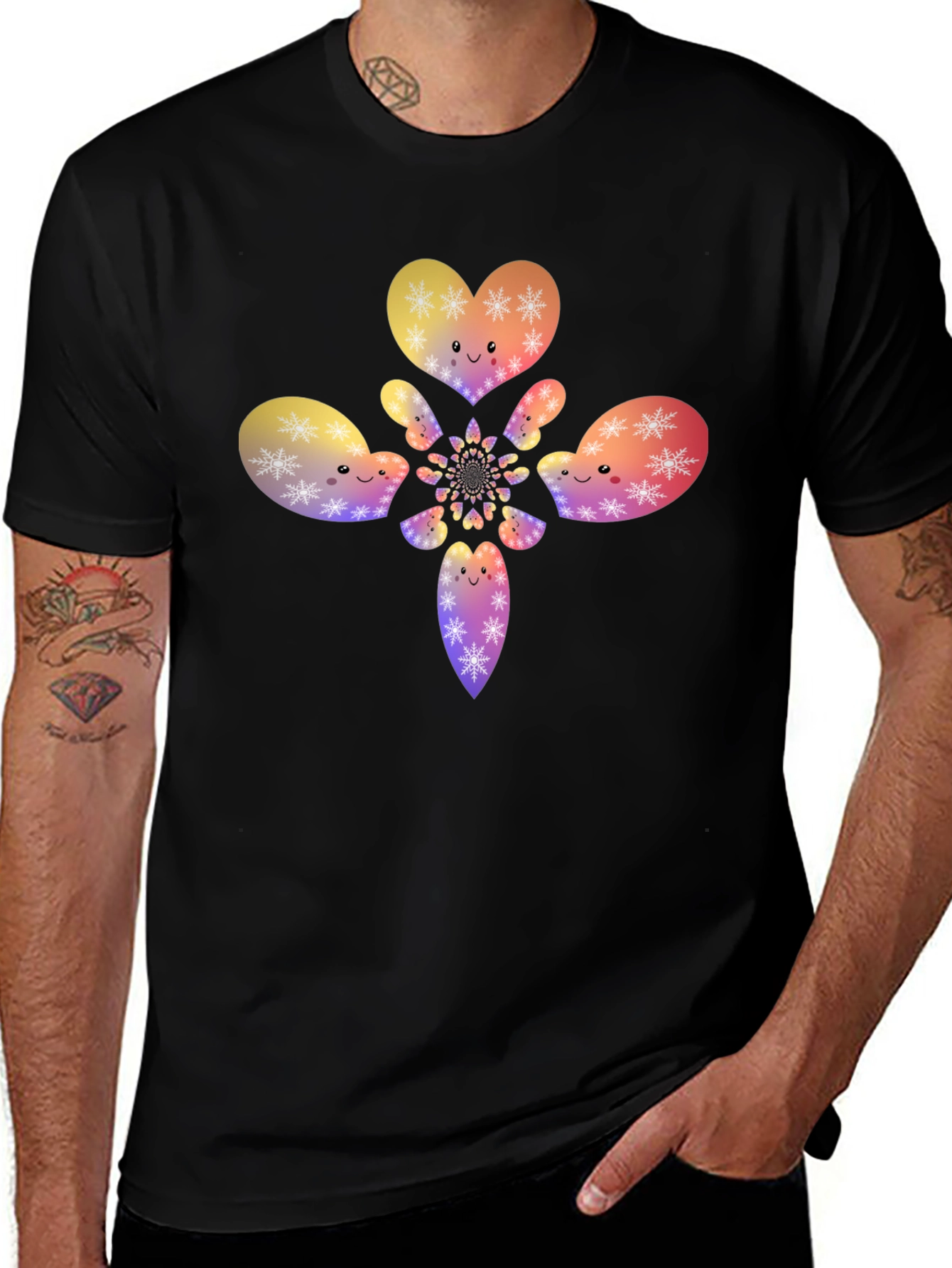 Kaleidoscope Hearts Graphic T-Shirt