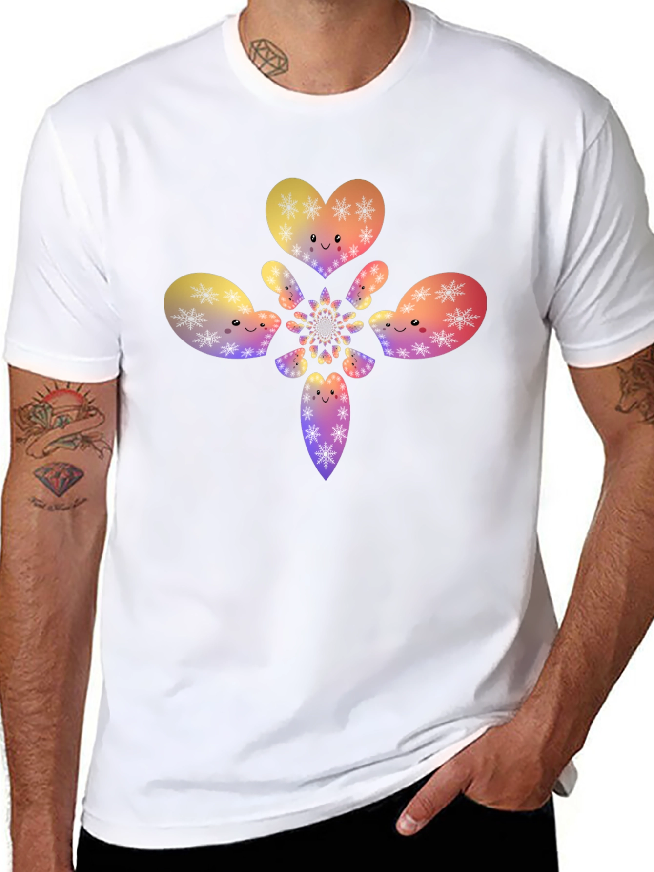 Kaleidoscope Hearts Graphic T-Shirt