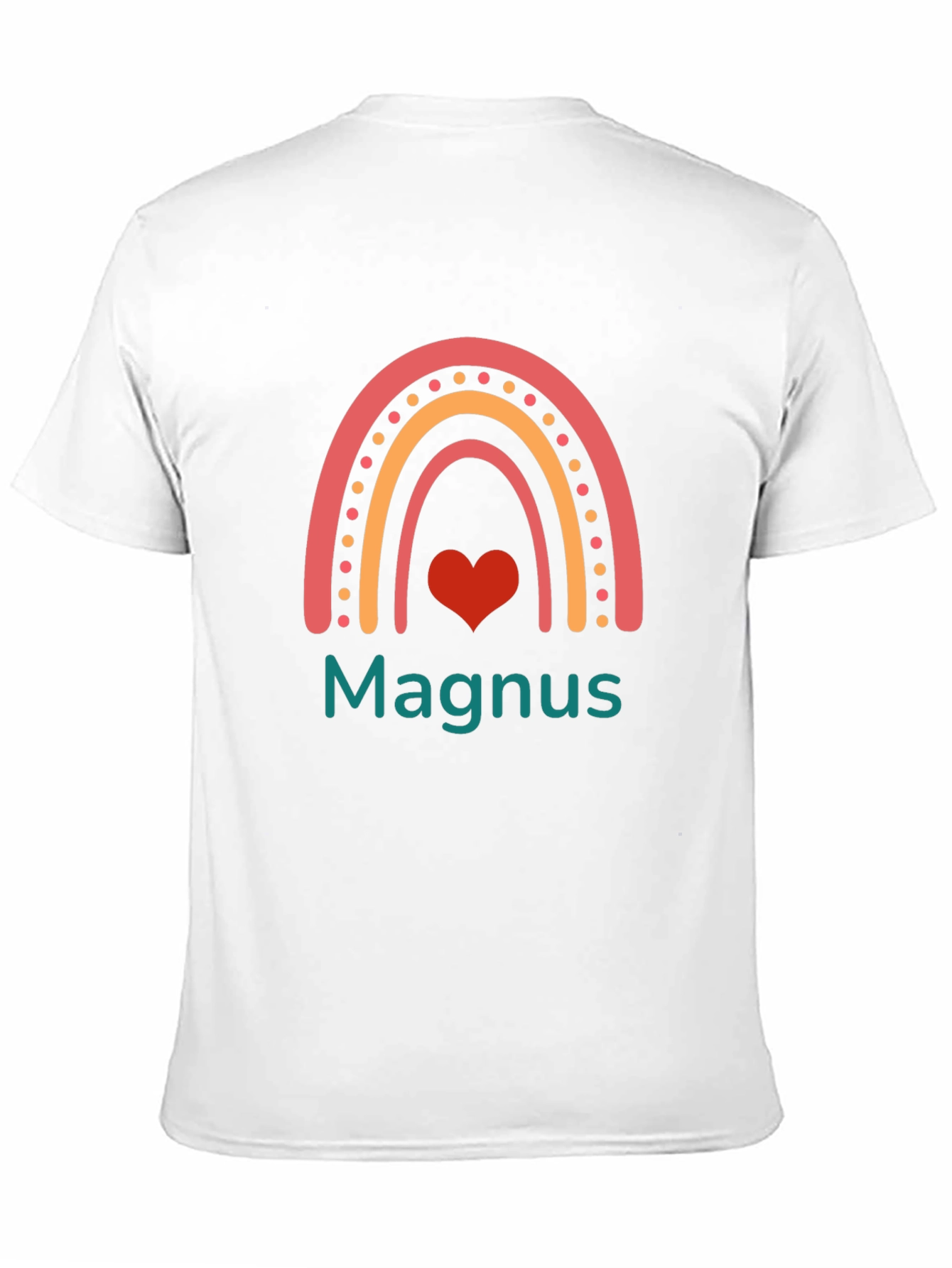 Personalized Rainbow Heart T-Shirt - Magnus