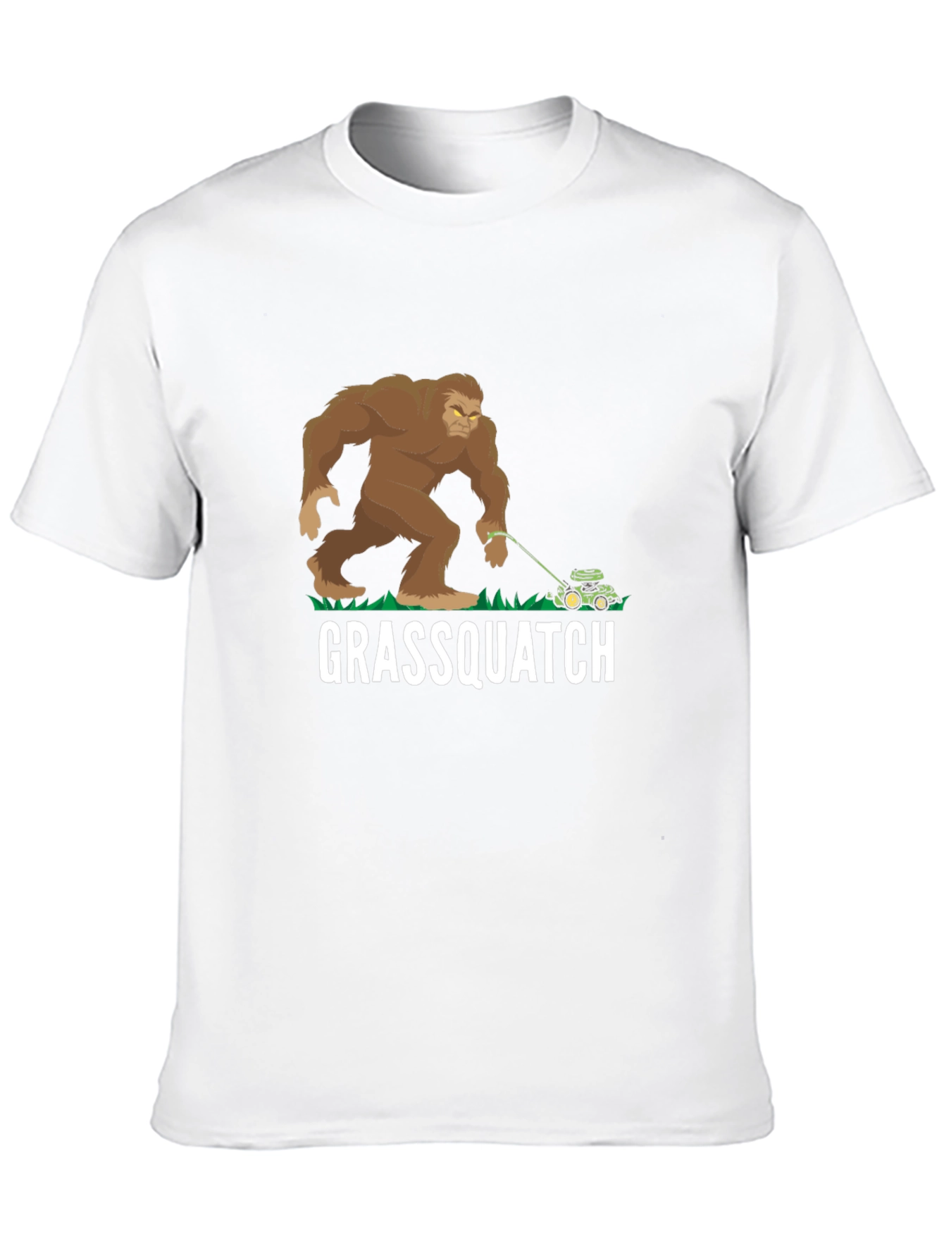 Grassquatch T-Shirt - Bigfoot Lawn Mowing Fun