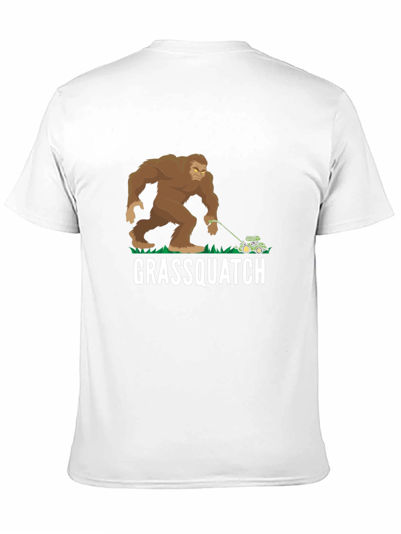 Grassquatch T-Shirt - Bigfoot Lawn Mowing Fun
