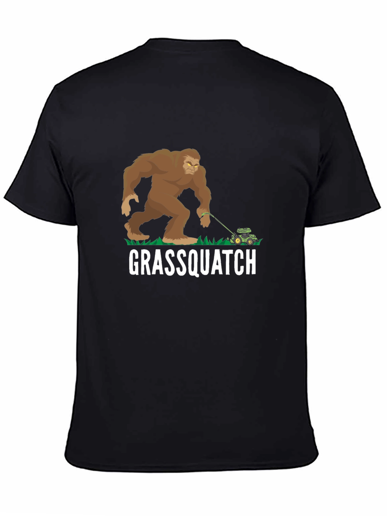 Grassquatch T-Shirt - Bigfoot Lawn Mowing Fun