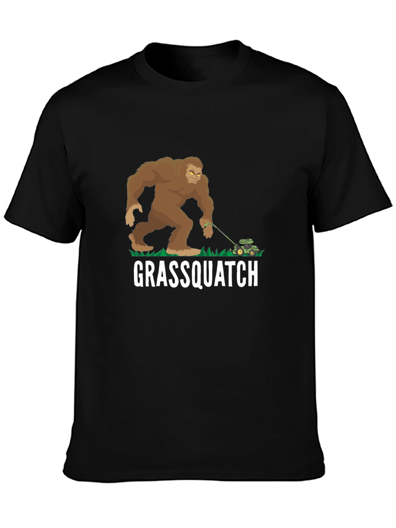 Grassquatch T-Shirt - Bigfoot Lawn Mowing Fun