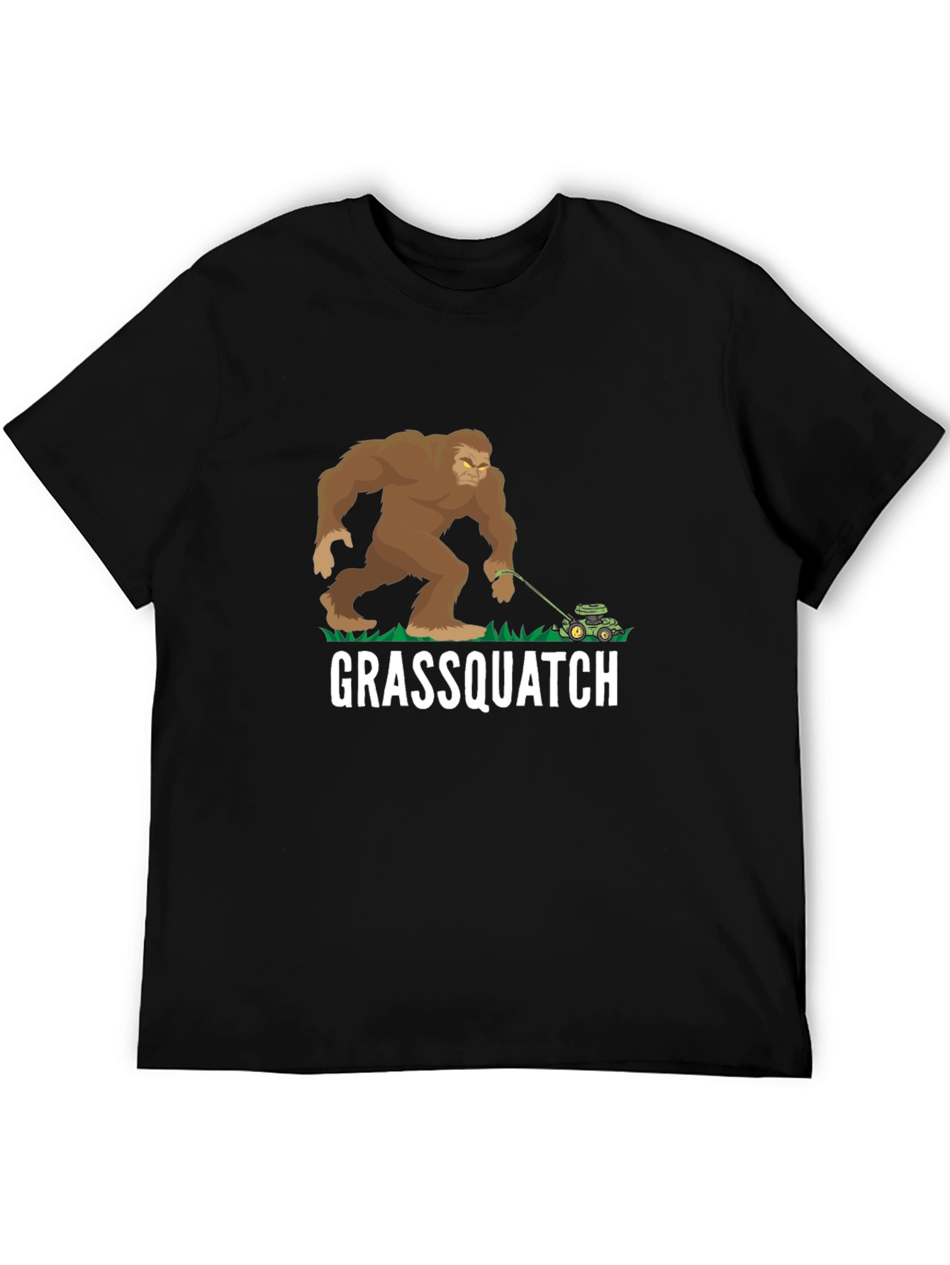 Grassquatch T-Shirt - Bigfoot Lawn Mowing Fun