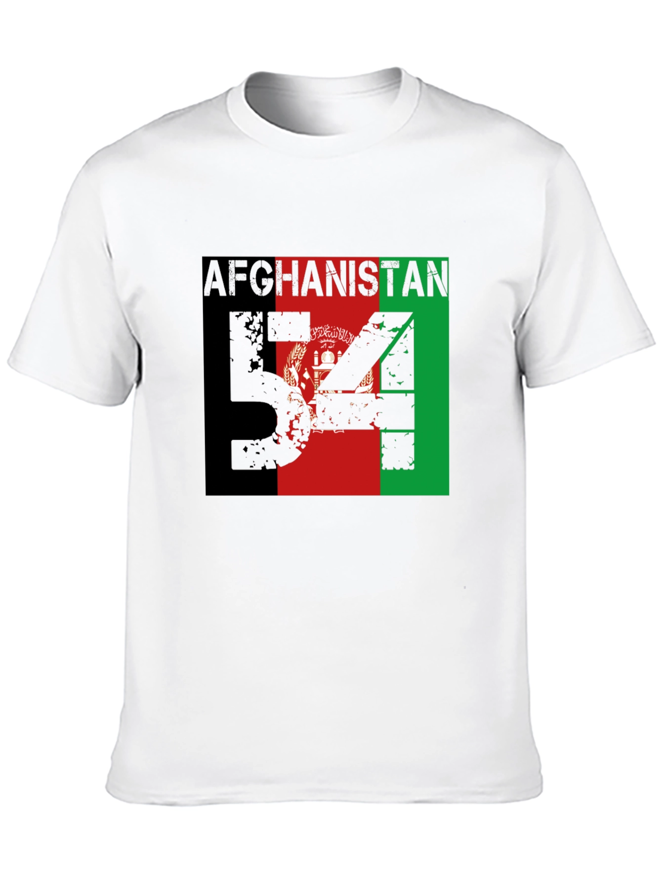 Afghanistan Flag T-Shirt Mens Black Patriotic Graphic Tee