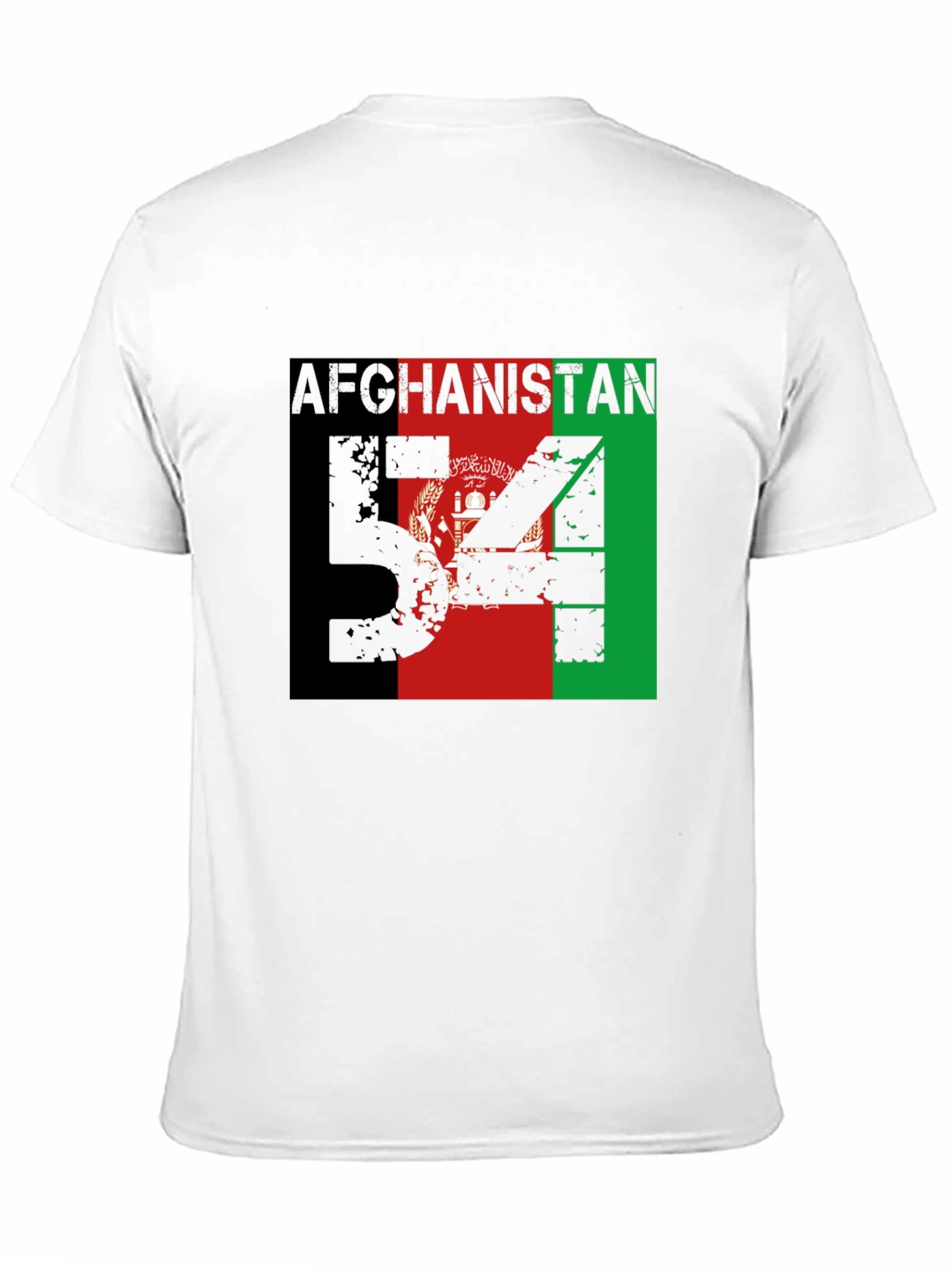 Afghanistan Flag T-Shirt Mens Black Patriotic Graphic Tee