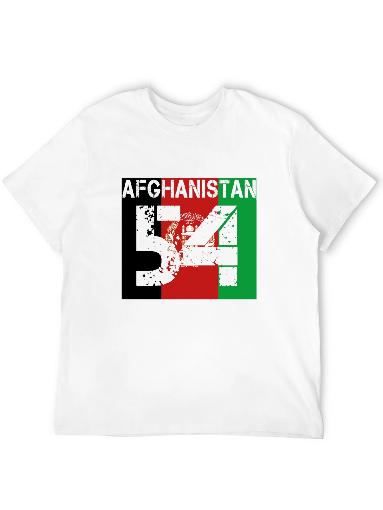 Afghanistan Flag T-Shirt Mens Black Patriotic Graphic Tee