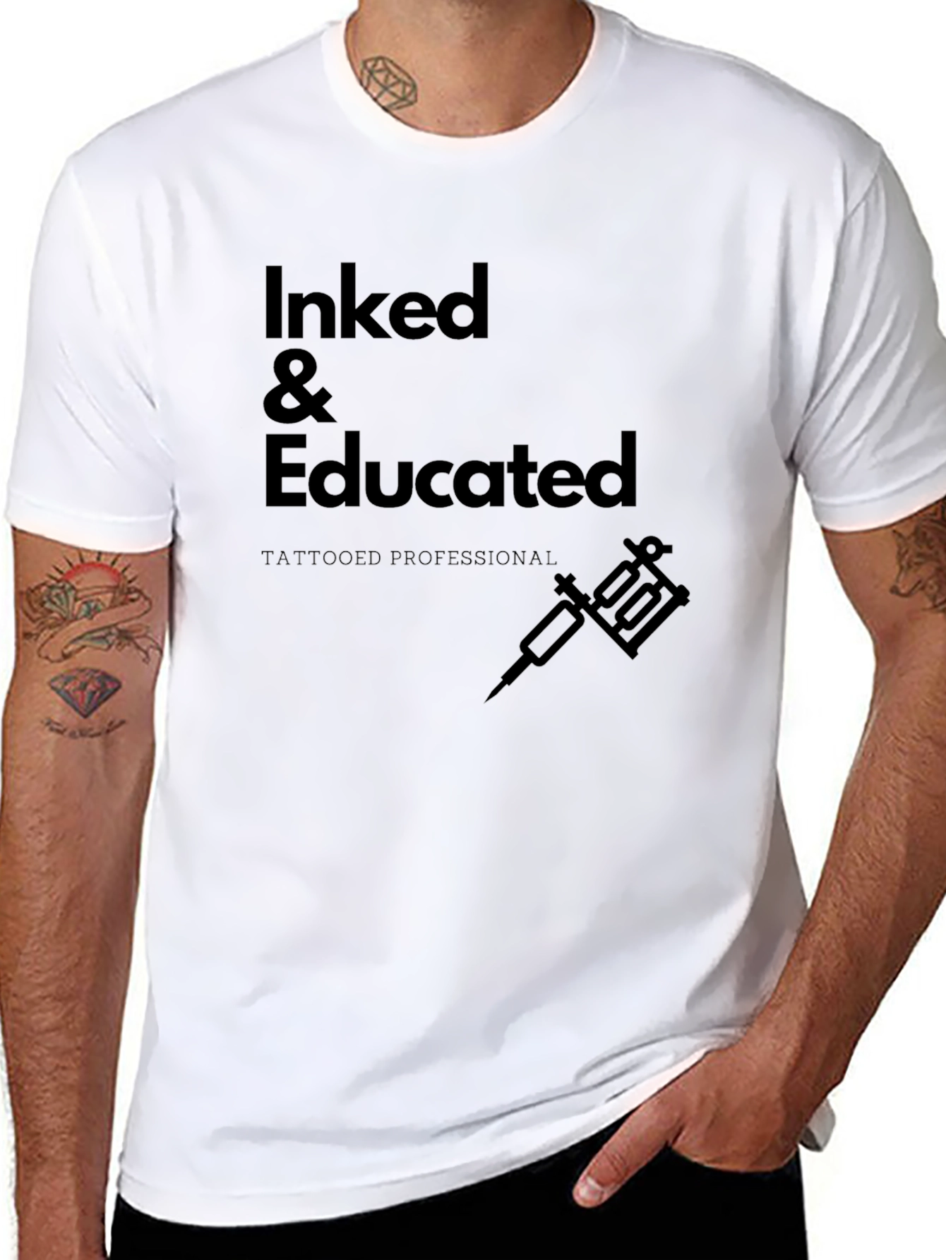 Inked & Educated Tattoo Artist T-Shirt