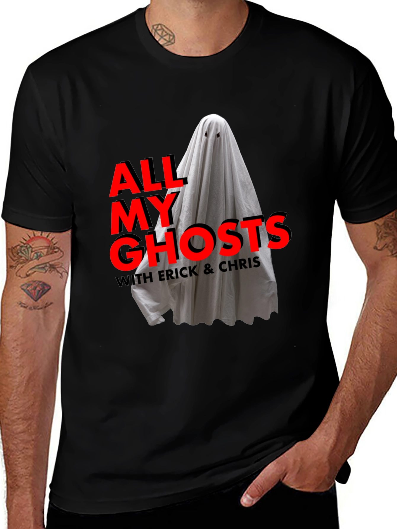 All My Ghosts Podcast Black T-Shirt