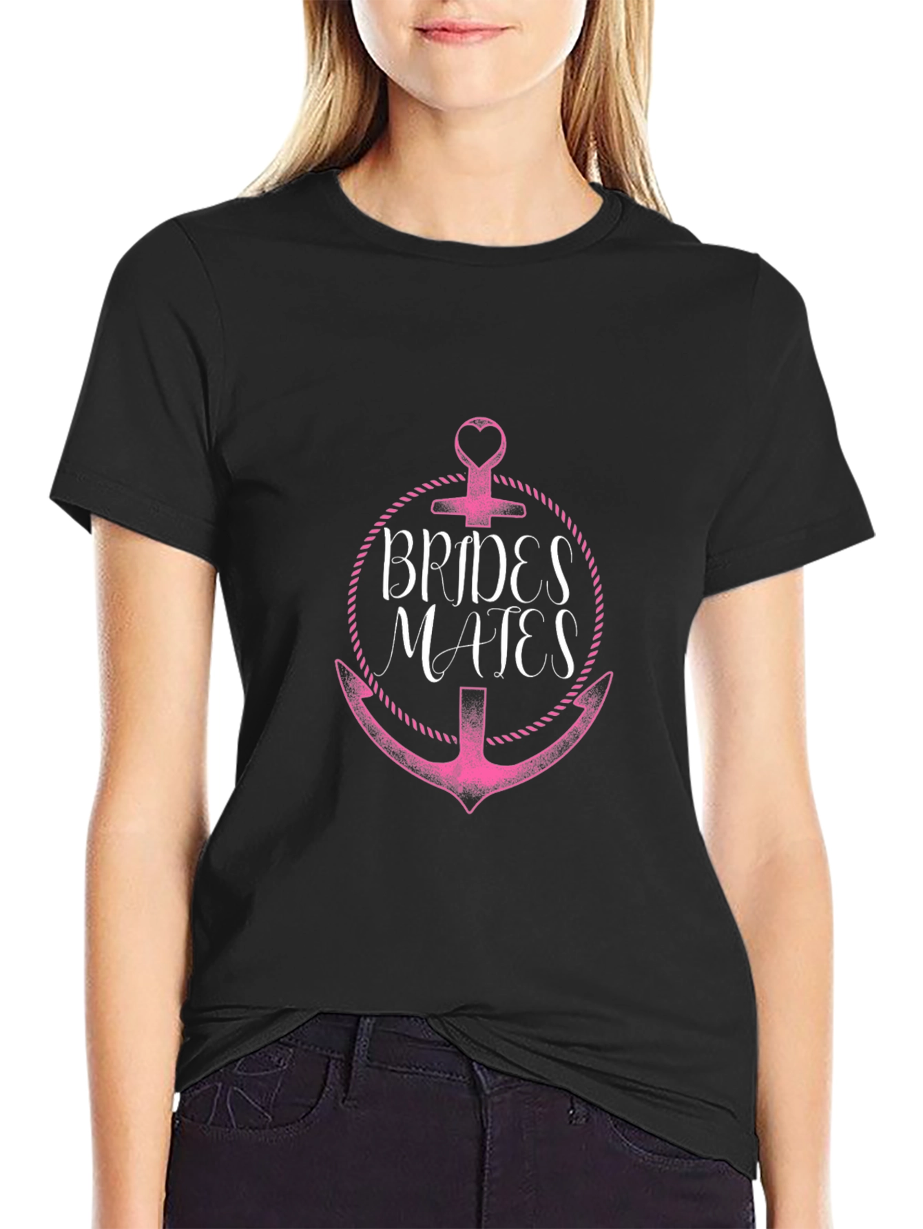 Brides Mates Anchor Graphic Tee - Black