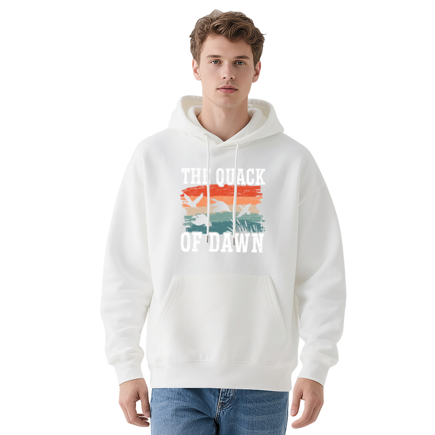 Vintage The Quack Of Dawn Duck Hunting Hoodie, Mens Comfort Outdoor Sweatshirt