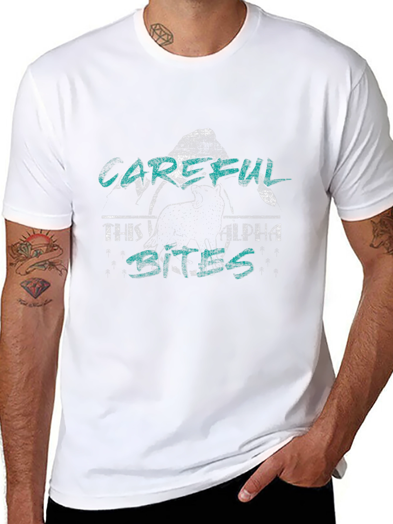 Careful Alpha Bites Graphic Print T-Shirt