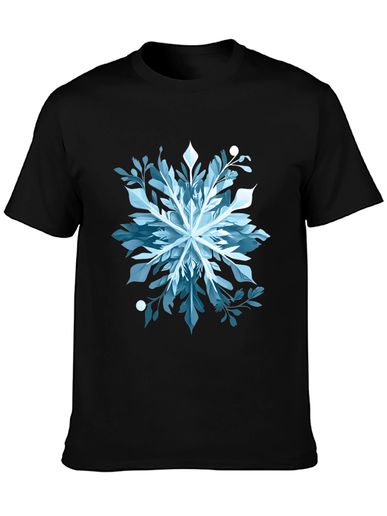 Abstract Snowflake Graphic Tee - Stylish & Unique