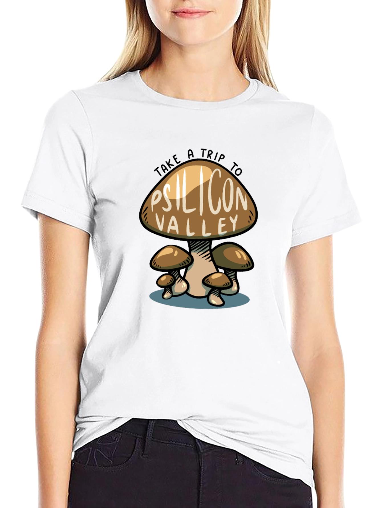 Psilicon Valley Trip Black T-Shirt